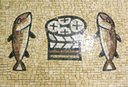 Ver imagem 1 de Mosaico Religioso Milagre da Multiplicação de Paes e Peixes 60x90cm