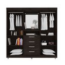 Ver imagem 2 de Guarda-Roupa com Espelho 4 Portas 4 Gavetas 2218 Café - Araplac