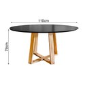 Ver imagem 3 de Mesa Jantar Redonda Luxo Lívia 110cm - Preta