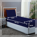 Ver imagem 3 de Roupa de Cama Solteiro 400 Fios 2 Peças Hotel Pousada Macio Acetinado:azul Marinho