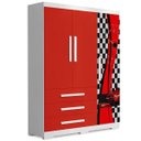 Ver imagem 3 de Cama e Guarda-Roupa Infantil Carro Fórmula 1 Vermelho