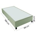 Ver imagem 4 de Base Cama Box Solteiro 88x188x38cm Bege Suede Veludo Prince
