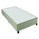 Ver imagem 1 de Base Cama Box Solteiro 88x188x38cm Bege Suede Veludo Prince