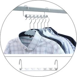 Wonder Hanger Platinum Metal Magical Cromado Kit Pack 4 Units para 20 Cabides Magic Wonder® - 11