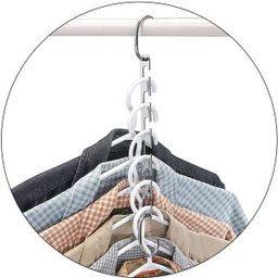 Wonder Hanger Platinum Metal Magical Cromado Kit Pack 4 Units para 20 Cabides Magic Wonder® - 14