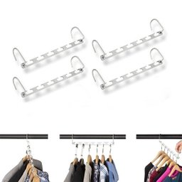 Wonder Hanger Platinum Metal Magical Cromado Kit Pack 4 Units para 20 Cabides Magic Wonder® - 12