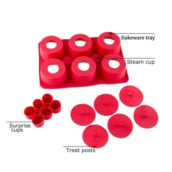 Forma de Bolo Cupcake Secret® Silicone Vermelho - 2