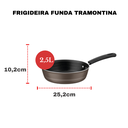 Ver imagem 4 de Jogo de Panelas Tramontina Antiaderente Starflon Excellent Sicilia Avelã Kit 5 Peças