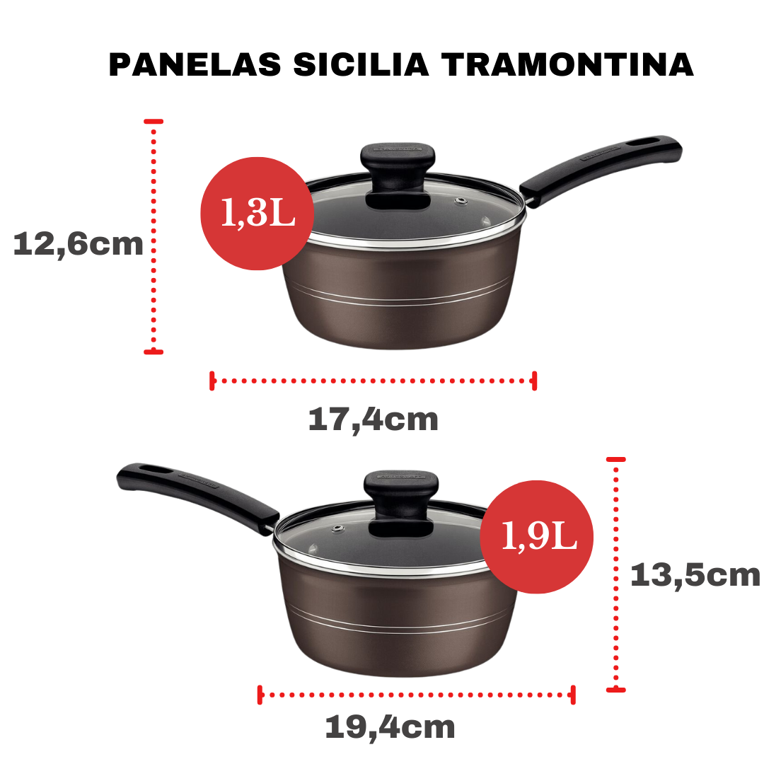 Jogo de Panelas Tramontina Antiaderente