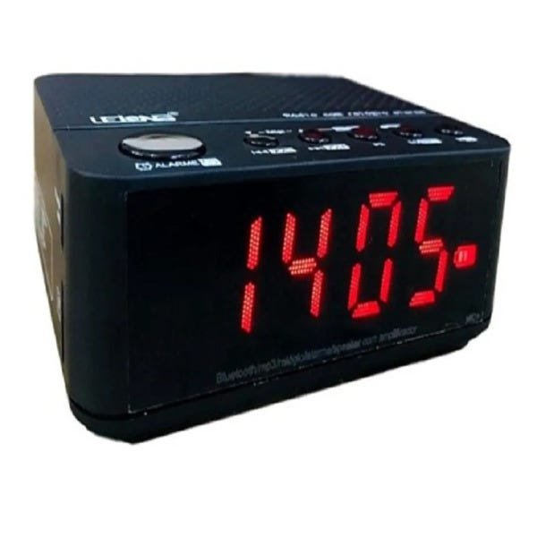 Rádio Relógio Digital Despertador Bluetooth Lelong Le-674 Fm - 1