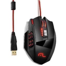Mouse Profissional Laser 18 Botões 4000 Dpi Preto Usb Com Sensor Óptico Mo206 - 1