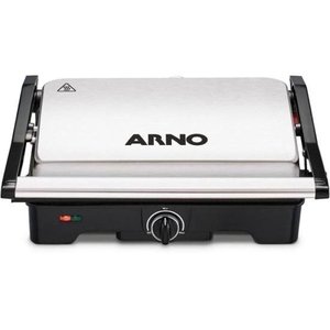 Grill Arno Dual Gnox Inox com Abertura de 180° 127v [f002]