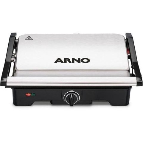 Grill Arno Dual Gnox Inox com Abertura de 180° 127v [f002]