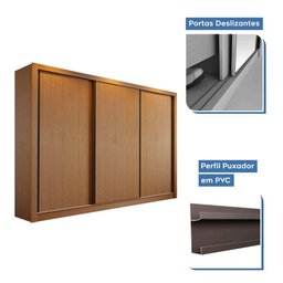 Guarda Roupa Casal 3 Portas 6 Gavetas Nápoli Minastex Carvalho - 6