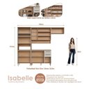 Ver imagem 3 de Cozinha Modulada 6PEÇAS com Tampo 120cm Torre Quente para 2 Fornos Nicho Decorativo Isabelle Bege/Freijó/Arenas