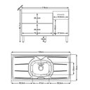Ver imagem 2 de Balcão 120cm Anita 03 Portas e 01 Gaveta com Pia e Cuba Ghelplus Branco Moblis