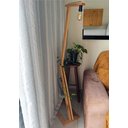 Ver imagem 3 de Luminária Perola Madeira Minimalista Quarto Sala Leitura Modelo Pelicano