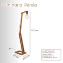 Ver mais imagens de Luminária Perola Madeira Minimalista Quarto Sala Leitura Modelo Pelicano