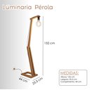 Ver mais imagens de Luminária Perola Madeira Minimalista Quarto Sala Leitura Modelo Pelicano