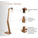 Ver imagem 6 de Luminária Perola Madeira Minimalista Quarto Sala Leitura Modelo Pelicano
