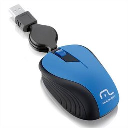 Mouse Multilaser Retratil Emborrachado Azul USB MO235 - 2