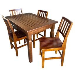 Conjunto Mesa Jantar Ripada 1,20m 4 Cadeiras Confort Madeira Maciça Imbuia - 4