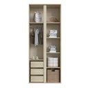 Ver imagem 3 de Guarda Roupas Infantil/Solteiro 2 Portas e 3 Gavetas 80cm Essencial Completa Móveis