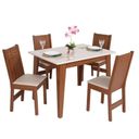 Ver imagem 2 de Conjunto Mesa Sophia 4 Cadeiras Paraty - Bagum Bege Naturalle e Off White