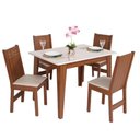 Ver imagem 2 de Conjunto Mesa Sophia 4 Cadeiras Paraty - Bagum Bege Naturalle e Off White