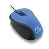 Mouse Emborrachado Azul E Preto Com Fio Usb Multilaser - Mo226 - 1