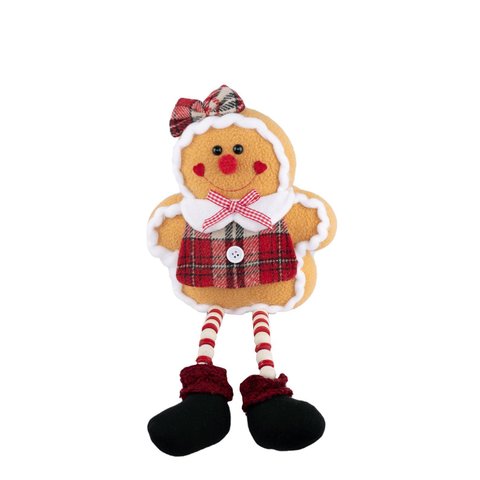 Boneco de Natal Gingerbread Girl Sentada 45x20cm