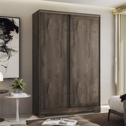 Guarda Roupa Oasis Solteiro 2 portas de Correr com Pes Santos Andira - 2