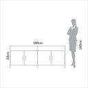 Ver imagem 6 de Balcão Industrial 135cm 4 Portas Freijó/preto Fosco - Dalla Costa