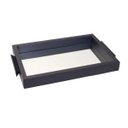Ver imagem 2 de Bandeja Decorativa Casa Espelhada Retangular 20x30 Madeira:preto