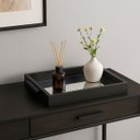 Ver imagem 1 de Bandeja Decorativa Casa Espelhada Retangular 20x30 Madeira:preto
