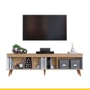 Ver imagem 2 de Rack Retrô para Sala Tv até 60 Pol 180 X 52 Cm Mdp Branco