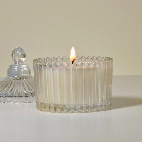 Vela Aromática em Potiche Listrado