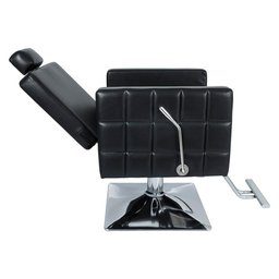 Cadeira Hidráulica Reclinável Barbeiro Salão Pelegrin PEL-006A Preto - 3