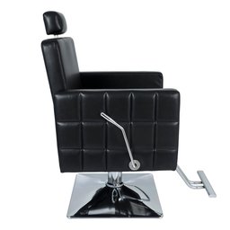 Cadeira Hidráulica Reclinável Barbeiro Salão Pelegrin PEL-006A Preto - 4