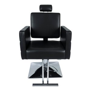 Cadeira Hidráulica Reclinável Barbeiro Salão Pelegrin PEL-006A Preto