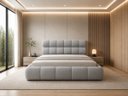 Ver imagem 4 de Cama Queen Estofada Cabeceira Acolchoada Confortável