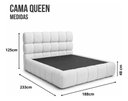 Ver imagem 7 de Cama Queen Estofada Cabeceira Acolchoada Confortável