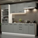 Ver imagem 1 de Armário de Cozinha Completa 270cm Branco Cinza Agata Madesa 02