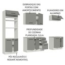 Ver imagem 5 de Armário de Cozinha Completa 270cm Branco Cinza Agata Madesa 02