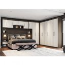 Ver imagem 1 de Guarda-Roupa com Cabeceira Casal 14 Portas Star Poliman Móveis