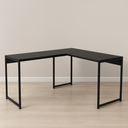 Ver imagem 5 de Mesa Escritório em L Escrivaninha Industrial de Canto 100% Mdf Premium Preto e Aço