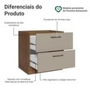 Ver imagem 3 de Balcão de Cozinha 80 cm 2 Gavetas (sem Tampo) Rustic/Crema Agata Madesa