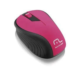 Multilaser Mouse sem Fio 2.4GHz 1200dpi MO214 Preto/Rosa - 1