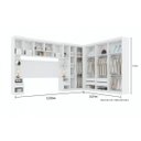 Ver imagem 4 de Guarda-Roupa com Cabeceira Casal 14 Portas Star Poliman Móveis