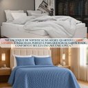 Ver imagem 4 de Cobreleito King Colcha London Bordado Macio Sofisticado:Azul